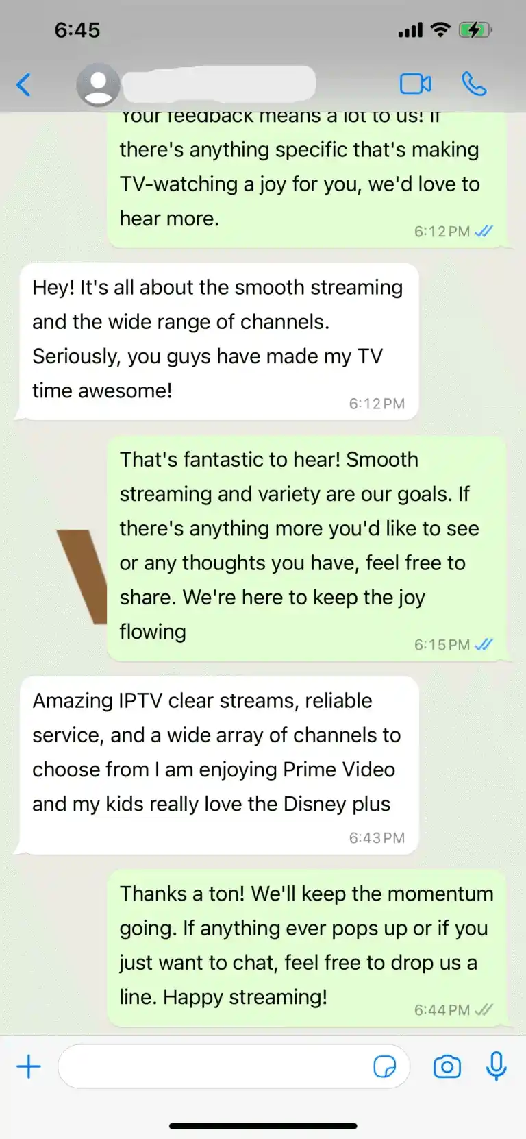 IPTV UK smooth streaming and wide channel range customer review - IPVision testimonial