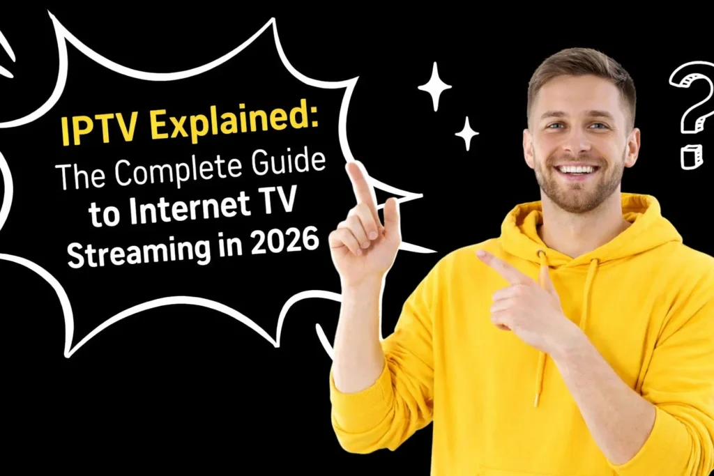 IPTV explained diagram showing how internet television streaming works in the UK