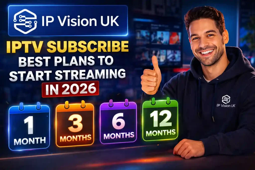 IPTV subscribe plans from IPVision UK starting from £14.99 per month